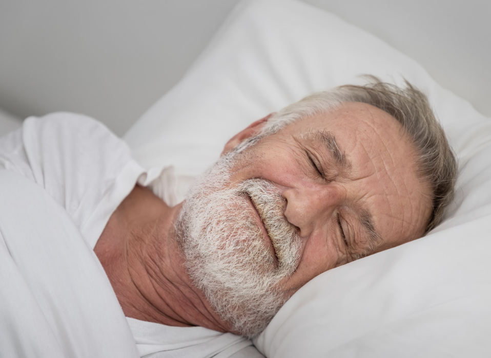 old man sleeping peacefully